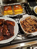Ribs Chicken Beans Garlic Mashed Cornbread